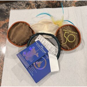 Disney Enchanted Tiki Room Minnie Ears Headband Tropical Parrot